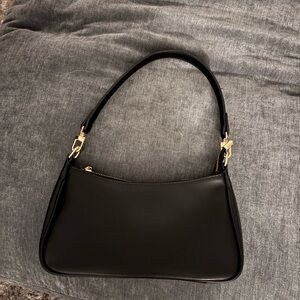 Black Leather Shoulder Bag